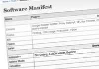 software manifest